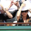 Patrick Bruel et sa compagne Caroline Nielsen lors du tournoi de tennis de Roland-Garros à Paris le 3 juin 2015