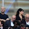 Zinédine Zidane et sa femme Véronique au Stade de France pour la rencontre France - Belgique à Saint-Denis le 7 juin 2015