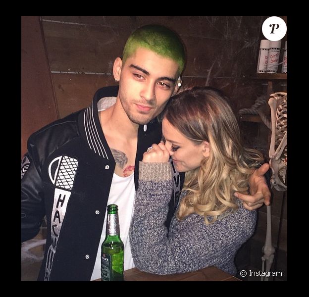 Zayn Malik s'est teint les cheveux en vert, sur Instagram avec sa fianc&eacute; Perrie Edwards le 7 juin 2015