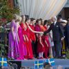 Le roi Carl XVI Gustaf de Suède et la famille royale lors du gala à Skansen pour la Fête nationale le 6 juin 2015 à Stockholm.