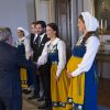 La princesse Madeleine, enceinte, et la famille royale de Suède lors de la réception au palais à Stockholm pour la Fête nationale le 6 juin 2015.