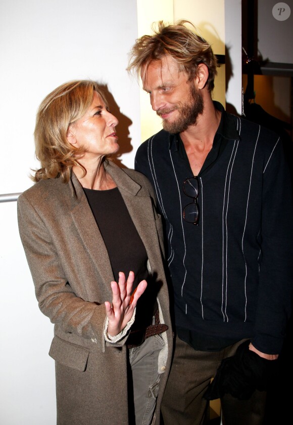 Claire Chazal et son ex-compagnon Arnaud Lemaire à Paris, le 9 février 2012.