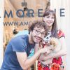 Maxime Musqua et Frederique Bel posent lors de l'ouverture de la boutique ephemere de gadgets erotiques AMORELIE chez Zmirov a Paris, France le 11 Juin 2015. Le Pop Up Store sera ouvert du 11 au 13 juin. 