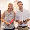 Lea Sophie Cramer et Stephane Pollok ( Createurs de la marque) posent lors de l'ouverture de la boutique ephemere de gadgets erotiques AMORELIE chez Zmirov a Paris, France le 11 Juin 2015. 