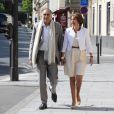 Marisol Touraine et son mari Michel Reveyrand de Menthon - Arrivées au mariage de Pierre Moscovici et Anne-Michelle Bastéri à la mairie du VIème arrondissement à Paris. Le 13 juin 2015