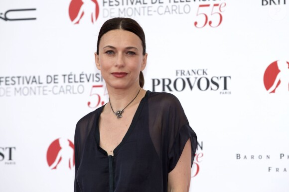 Natacha Lindinger lors de la soirée d'ouverture du 55e Festival international de télévision de Monte-Carlo, le 13 juin 2015 au Grimaldi Forum.