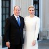 Le prince Albert II de Monaco et sa femme la princesse Charlène de Monaco - Cocktail au Palais Princier lors du 55ème Festival de Télévision de Monte-Carlo, le 17 juin 2015.  