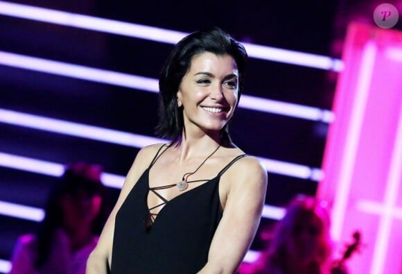 La chanteuse Jenifer - Enregistrement de l'emission "Tout pour la Musique", le 1er juin 2013, presentee par Karine Ferri, et diffusee cet ete en 2eme partie de soiree sur TF1.