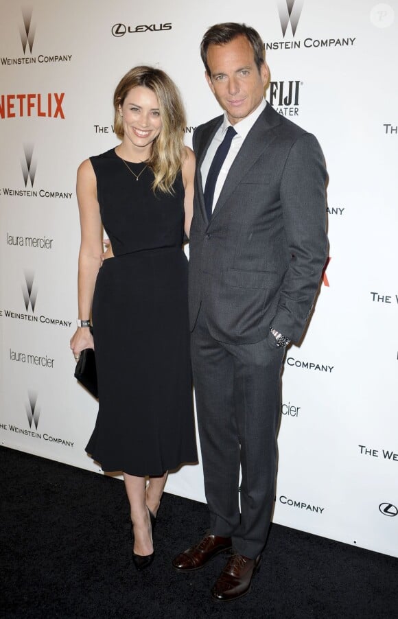 Will Arnett et sa compagne Arielle Vandenberg - People à la soirée "Weinstein Netflix Globes Party 2015" à Beverly Hills. le 11 janvier 2015  