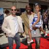 Jason Statham, Tyrese Gibson et sa fille Shayla - Inauguration du Fast & Furious Supercharged Ride aux Studios Universal à Los Angeles le 23 juin 2015.