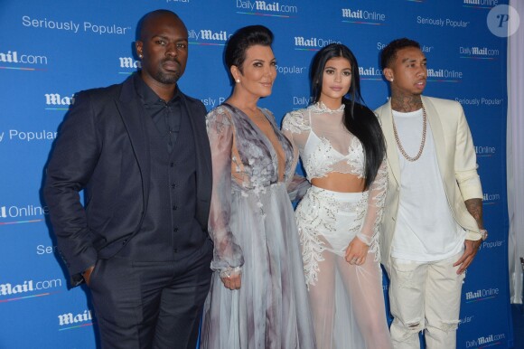 Corey Gamble, Kris Jenner, Kylie Jenner et Tyga assistent à la soirée du Daily Mail, dans le cadre du festival Cannes Lions. Cannes, le 24 juin 2015.