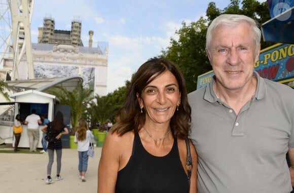 Luis Fernandez et sa femme - Inauguration de la Fête des Tuileries à Paris le 26 juin 2015.