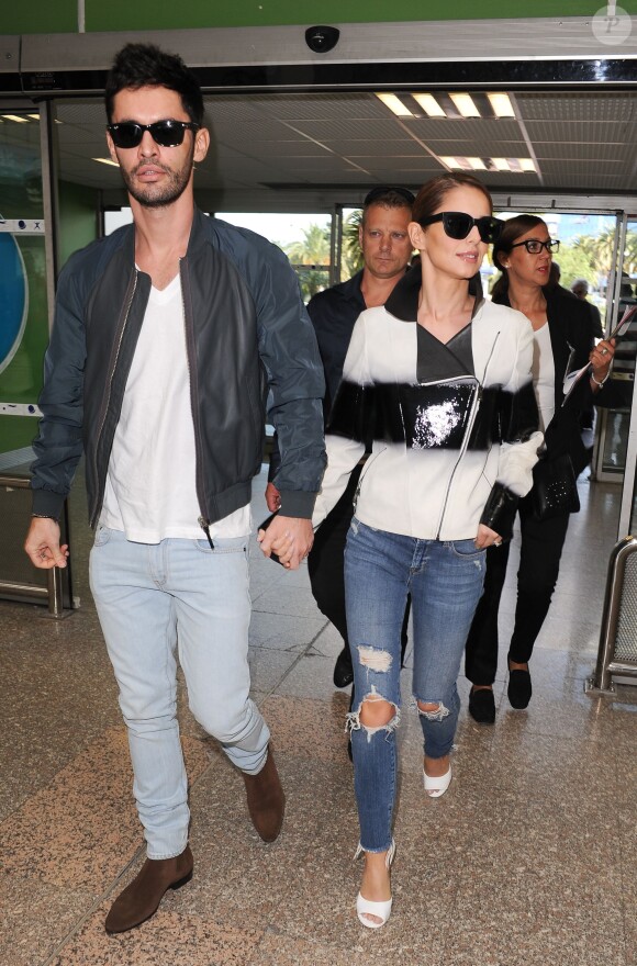 Cheryl Cole et son mari Jean-Bernard Fernandez-Versini quittent Cannes, le 16 mai 2015 