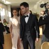 Cheryl Fernandez-Versini (Cheryl Cole) et son mari Jean-Bernard Fernandez-Versini sortent de l'hôtel Martinez à Cannes, le 15 mai 2015, lors du 68 ème Festival International du Film de Cannes. 