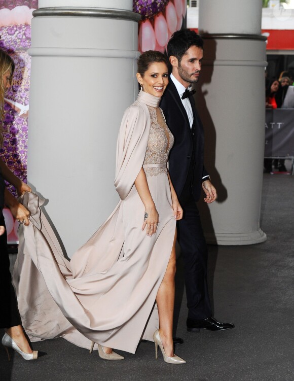 Cheryl Fernandez-Versini (Cheryl Cole) et son mari Jean-Bernard Fernandez-Versini rentrent à l'hôtel Martinez après leur soirée à Cannes le 15 mai 2015 