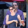 Jennifer Garner et son mari Ben Affleck se promènent à Brentwood, le 17 août 2014.