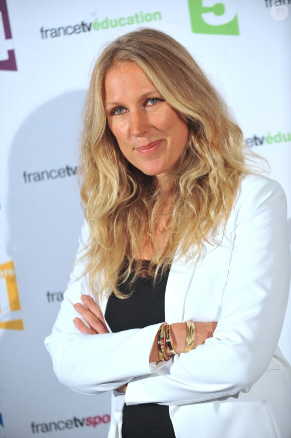 Agathe Lecaron - Conférence de presse de rentrée de France Télévisions au Palais de Tokyo à Paris, le 26 août 2014 