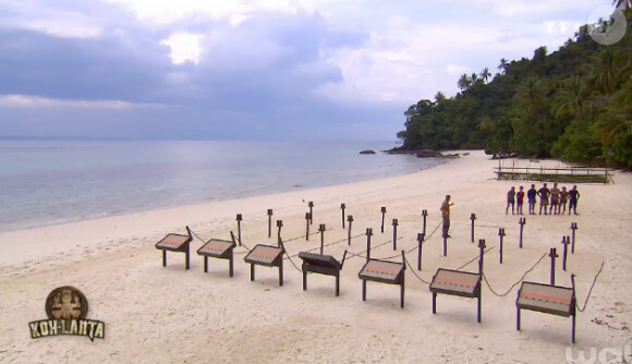 L'épreuve de confort, dans Koh-Lanta Johor sur TF1, le vendredi 3 juillet 2015.