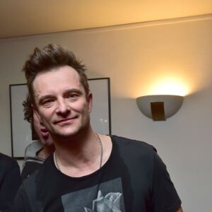 David Hallyday et son groupe "Mission Control" en showcase au Théâtre "Le Comedia" à Paris, le 12 janvier 2015.