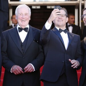 Jerry Weintraub, Matt Damon, Richard LaGravenese lors du 66e Festival du film de Cannes le 21 mai 2013.