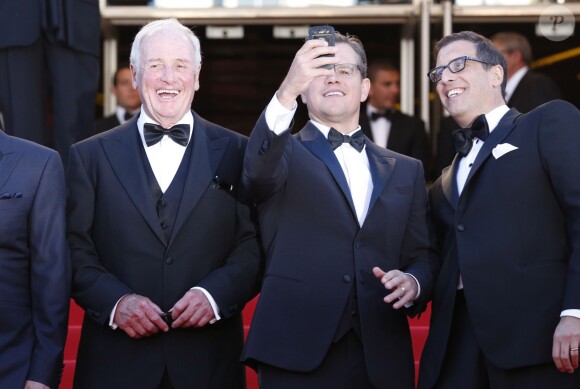 Jerry Weintraub, Matt Damon, Richard LaGravenese lors du 66e Festival du film de Cannes le 21 mai 2013.