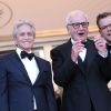 Michael Douglas, Jerry Weintraub et Matt Damon à Cannes le 21 mai 2013.