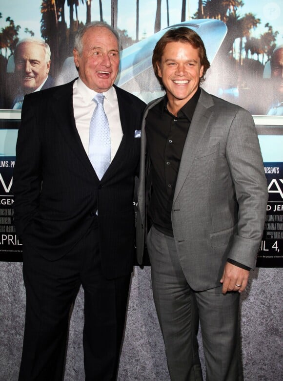 Jerry Weinstraub et Matt Damon à Hollywood le 22 mars 2011.