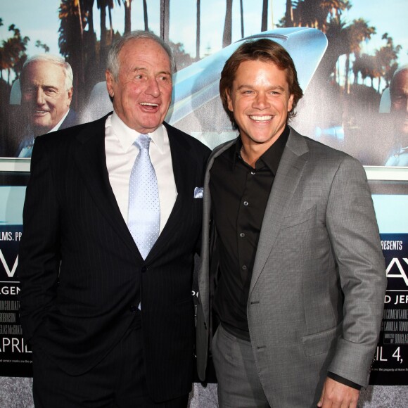 Jerry Weinstraub et Matt Damon à Hollywood le 22 mars 2011.