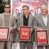 Brad Pitt, George Clooney, Jerry Weinstraub et Matt Damon à Hollywood le 5 juin 2007.
