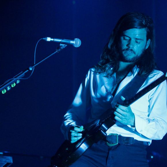 Exclusif - Winston Marshall (nouveau petit ami présumé de Dianna Agron) - Mumford and Sons en concert à l'Olympia à Paris, le 7 juillet 2015.