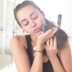 Miley Cyrus a adopté un nouveau chaton / Juillet 2015