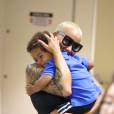 Amber Rose et son fils Sebastian à Los Angeles. Le 3 juillet 2015.