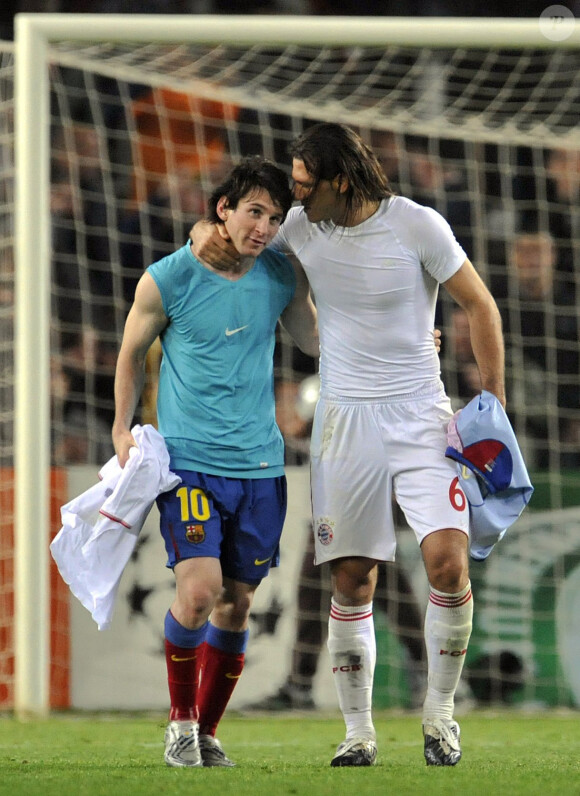 Messi et Demichelis en Ligue des Champions en 2009