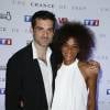 Gil Alma et sa compagne Aminata - Avant-première du film "Une chance de trop" au cinéma Gaumont Marignan à Paris, le 24 juin 2015.