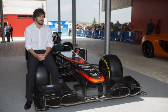 Fernando Alonso lors de l'ouverture de son musée à Oviedo, le 26 juin 2015