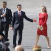 Enrique Peña Nieto et sa femme Angélica Rivera - Place de la Concorde pour le défilé du 14 juillet 2015 à Paris.