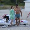 Radamel Falcao a passé la journée du 17 juillet 2015 sur une plage de Miami avec son épouse Lorelei et ses filles Dominique et Desirée