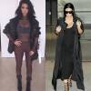 Kim Kardashian à New York et Paris, en février et juillet 2015. Cinq mois et près de 10 kilos séparent ces deux photos.