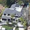 Vue aérienne de la villa de Johnny et Laeticia Hallyday à Pacific Palisades le 8 février 2014.