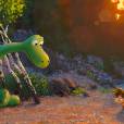 Les deux héros du film d'animation Le Voyage d'Arlo (The Good Dinosaur)
