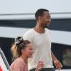 Exclusif - John Legend et sa femme Chrissy Teigen profitent d'une belle journée sur un yacht à Saint-Tropez, le 21 juillet 2015.