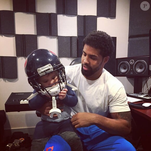 Arian Foster avec son fils 'Reezy', début 2015, photo Instagram