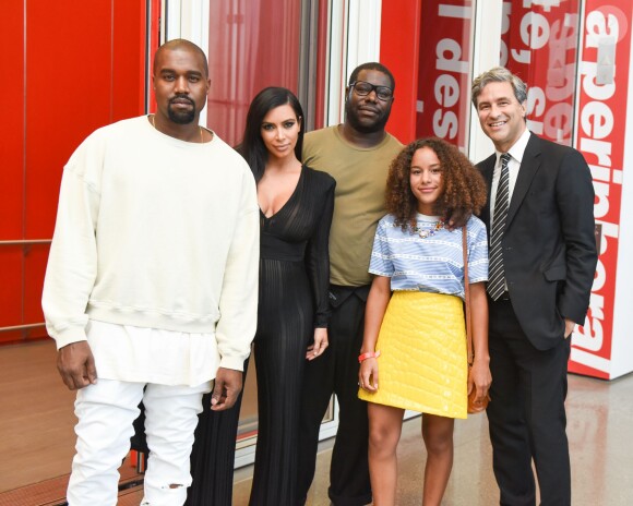 Kanye West, Kim Kardashian West, Steve Mcqueen, Alex McQueen, Michael Govan au LACMA, à Los Angeles, le 24 juillet 2015