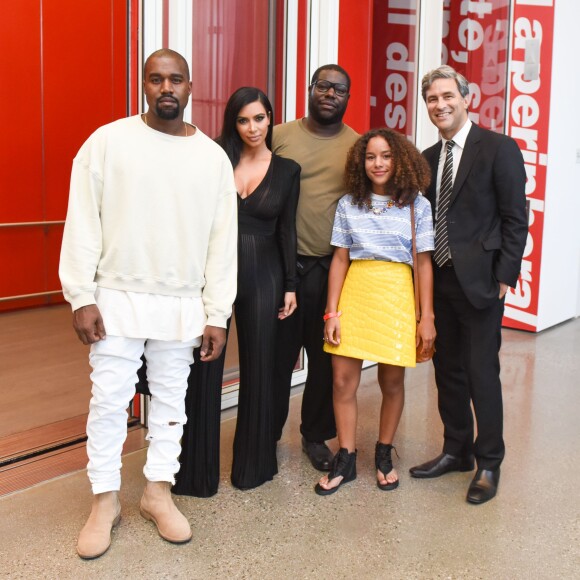 Kanye West, Kim Kardashian West, Steve Mcqueen, Alex McQueen, Michael Govan au LACMA, à Los Angeles, le 24 juillet 2015