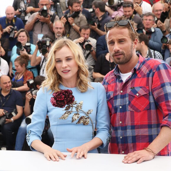 Matthias Schoenaerts et Diane Kruger - Photocall du film "Maryland" lors du 68e Festival International du Film de Cannes, le 16 mai 2015.