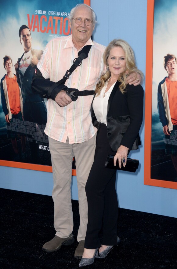 Chevy Chase et Beverly D'Angelo lors de l'avant-première du film Vive les vacances (Vacation) à Los Angeles le 27 juillet 2015