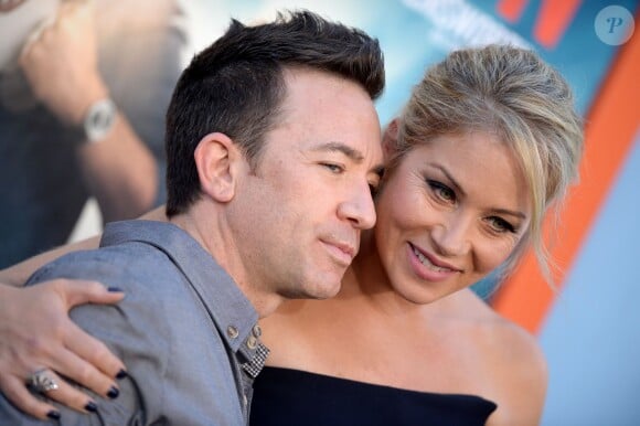 David Faustino et Christina Applegate lors de l'avant-première du film Vive les vacances (Vacation) à Los Angeles le 27 juillet 2015