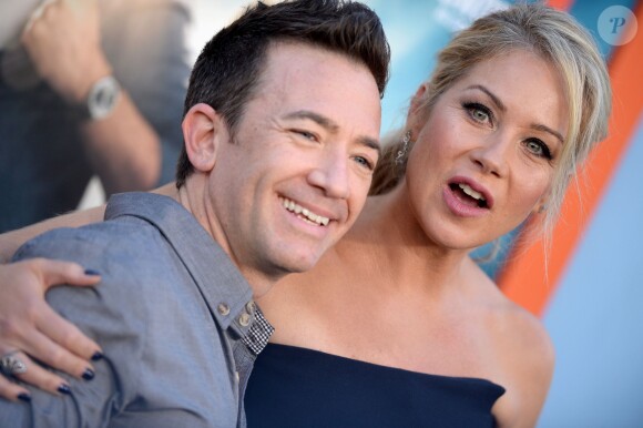 David Faustino et Christina Applegate lors de l'avant-première du film Vive les vacances (Vacation) à Los Angeles le 27 juillet 2015