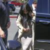 Kim Kardashian, enceinte, arrive à un studio de tournage à Van Nuys, Los Angeles, le 28 juillet 2015.