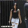 Kourtney Kardashian quitte un studio de tournage à Van Nuys, Los Angeles, le 28 juillet 2015.